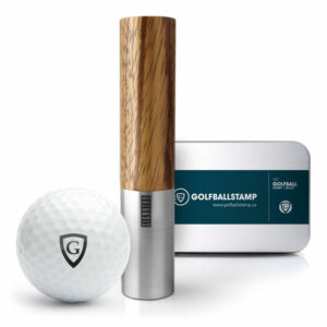 Geschenkbox Golfballstempel AG12 "Zebrano" mit Gutschein