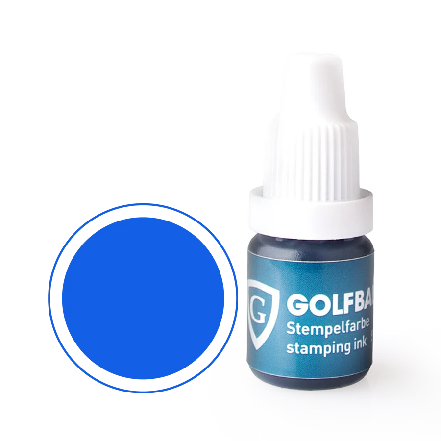 Golfstempel Abdruckfarbe Blau