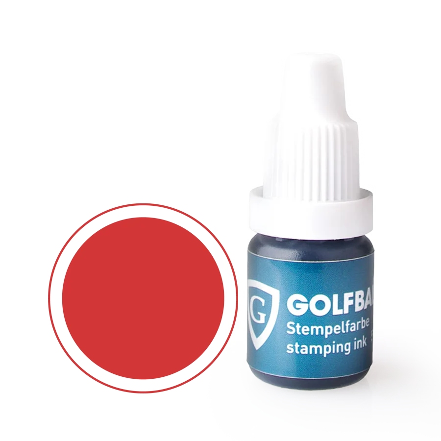 Golfstempel Abdruckfarbe Rot
