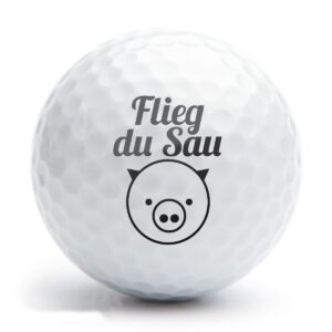 Flieg du Sau - Golfballstempel AG 25 mit fertigem Motiv