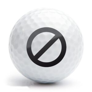 Verboten - Golfballstempel AG 25 mit fertigem Motiv