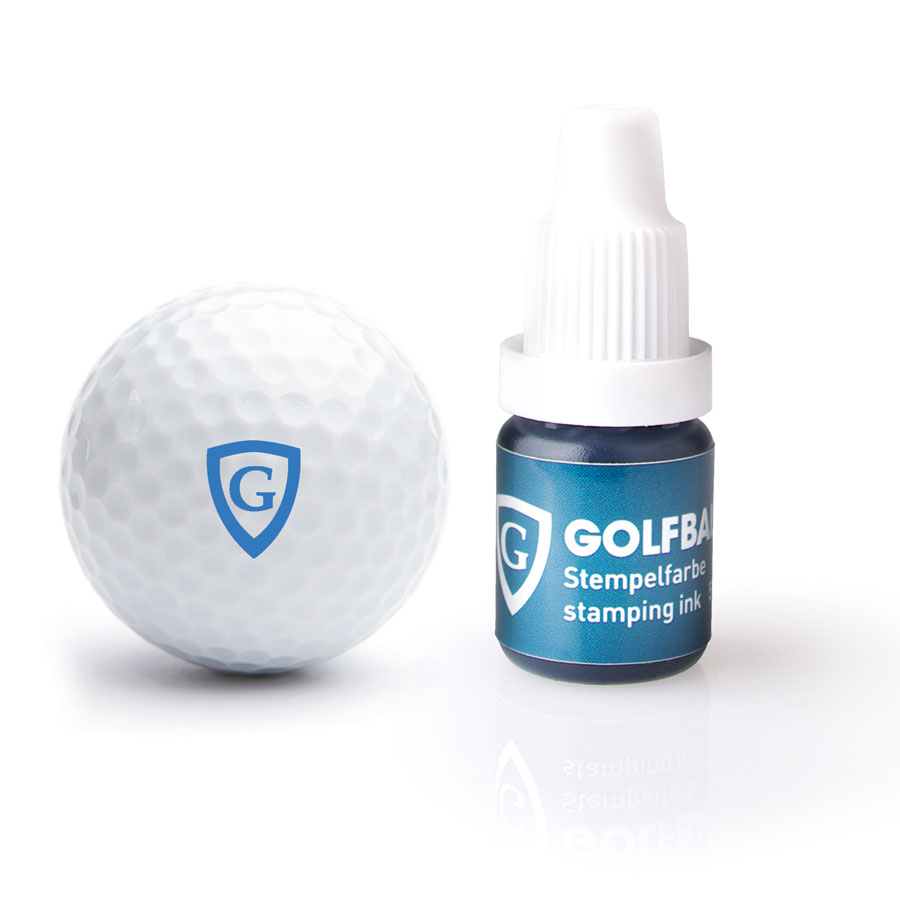 Golfballstempel Farbe Blau